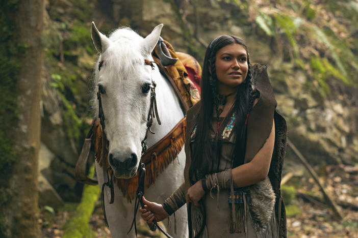 Alyssa Wapanatâhk as Tiger Lily in Disney's live-action <em>Peter Pan & Wendy</em> on Disney+.