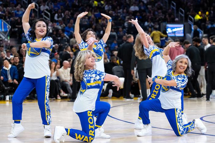 The Hardwood Classics perform at the Chase Center in San Francisco, Calif.