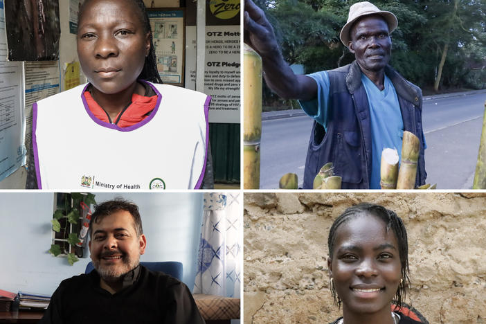 Journalist Thomas Bwire asked these Kenyans how the pandemic has changed their lives. Top row from left: Abdala Hamadi, Judith Shitabule and Innocent Agwenyi. Bottow row from left: Phillister Atieno, Father Ignacio Flores Garcia and Valary Judith Atieno.