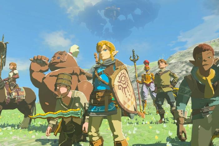The hero of <em>The Legend of Zelda: Tears of the Kingdom</em>, Link, and his trusty allies.