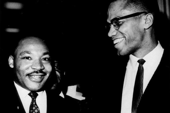 Martin Luther King Jr. never said he thought Malcolm X "has done himself and our people a great disservice," a biographer says. The two civil rights leaders with opposing views on nonviolence met only once, in March of 1964.