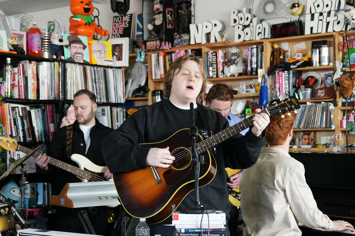 Lewis Capaldi performs a Tiny Desk Concert at NPR headquarters in Washington, D.C.