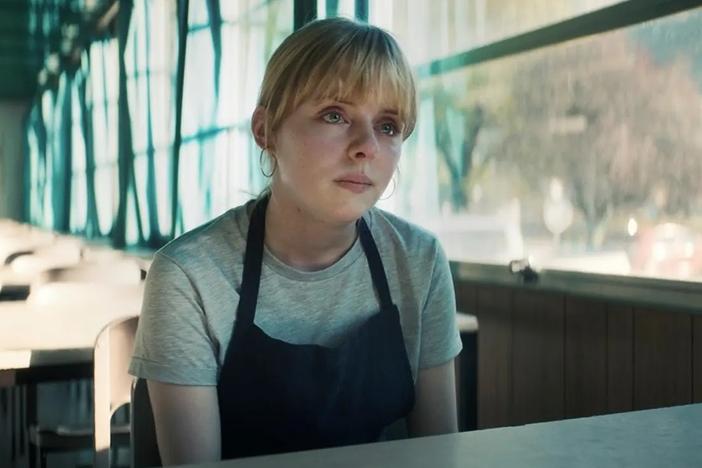 After her friend Clara is killed walking home, Nanie (Pauline Serieys) is questioned by a police officer (Bastien Bouillon), who has taken over the local homicide squad.