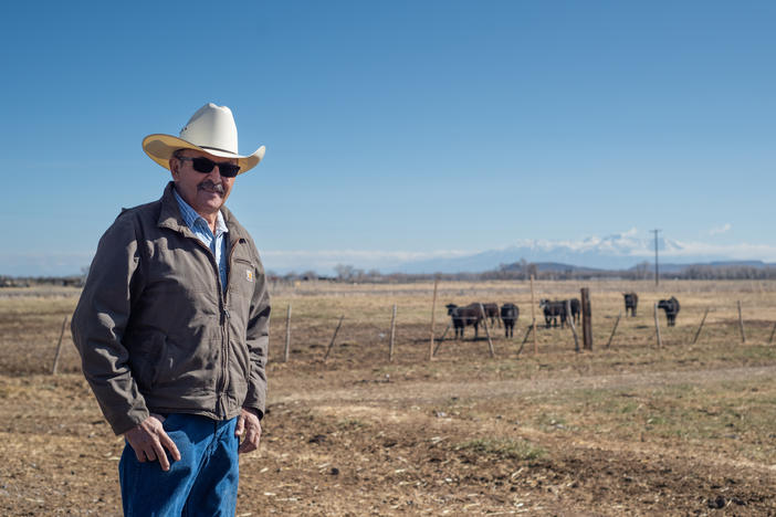 Farming in a 20-year drought is "hard for us," says John Mestas, at his cattle ranch in Colorado's San Luis Valley. Rising levels of arsenic in the water supply are linked to the drought.