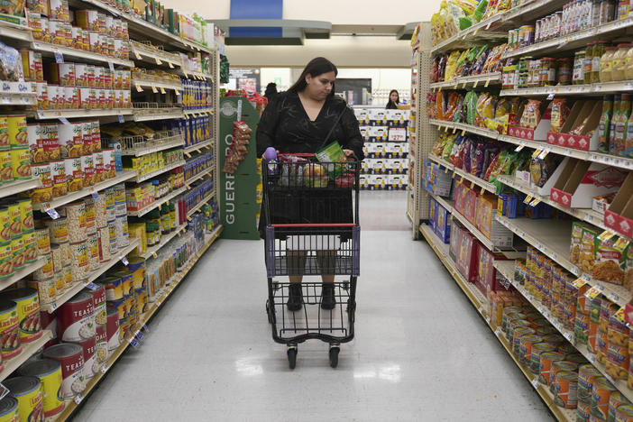 Preschool teacher Jaqueline Benitez depends on California's Supplemental Nutrition Assistance Program (SNAP) to help pay for food. If the debt ceiling isn't raised, SNAP and other federal payments would be delayed. (AP Photo/Allison Dinner)