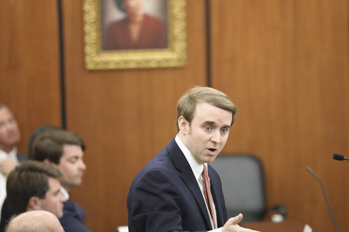 South Carolina Assistant Attorney General Thomas Hydrick argues during a hearing in Columbia on Friday that a judge should not halt enforcement of the state's new abortion law.