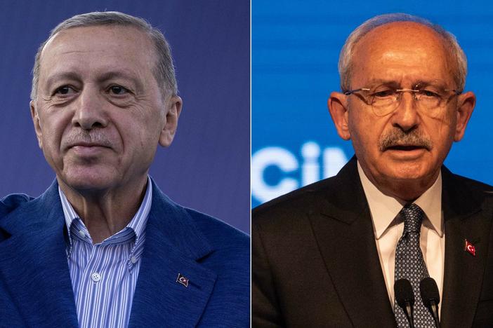 Left to right: Turkish presidential candidates President Recep Tayyip Erdogan and Kemal Kilicdaroglu.