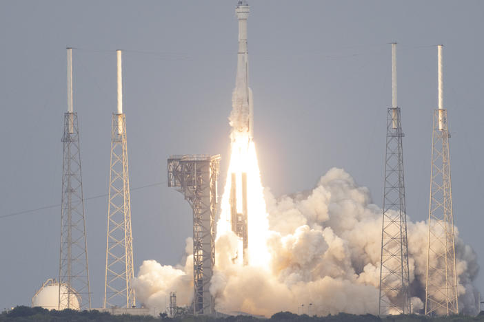 In this handout photo provided by NASA, an Atlas V rocket with Boeing's CST-100 Starliner spacecraft launches from Cape Canaveral, Fla. on on May 19, 2022. This was the Starliner's second uncrewed flight test which later docked with the International Space Station.