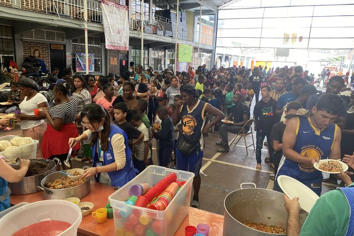 UNHCR, the United Nations refugee agency, provides meals and legal orientation at the CAFEMIN shelter in Mexico City. The shelter capacity of 100 people has been stretched above 500 in recent weeks with a growing number of migrants stuck in limbo in Mexico.