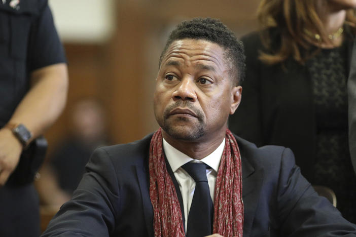 Cuba Gooding Jr. appears in court in New York on Jan. 22, 2020. The actor has settled accusations that he raped a woman in a New York City hotel a decade ago, according to court records.