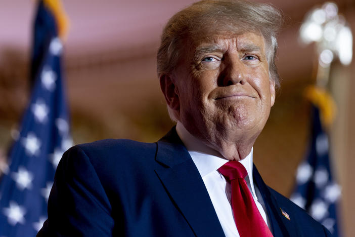 Former President Donald Trump appearing at the Mar-a-Lago in Palm Beach, Fla., on Nov. 15, 2022.