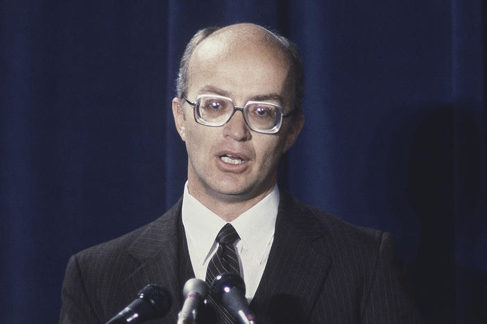 Reagan administration Interior Secretary James Watt, pictured on Dec. 23, 1980, has died at age 85.