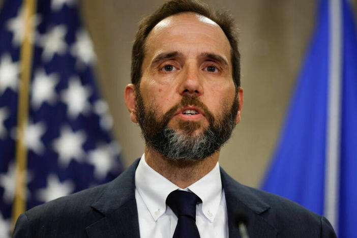 Justice Department special counsel Jack Smith delivers remarks on a recently unsealed indictment against former President Donald Trump on Friday.