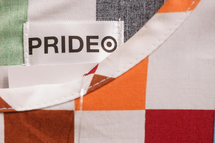 Pride month merchandise is displayed at the front of a Target store in Hackensack, N.J., last month. The company pulled certain LGBTQ+ merchandise from its stores nationwide ahead of Pride month after an intense backlash from some customers including violent confrontations with its workers.