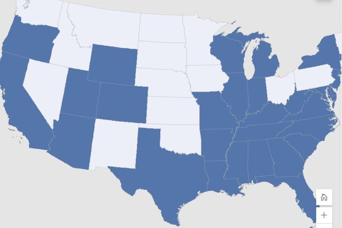 State courts in every state highlighted on this map have cited cases involving enslaved people in the 1980s or later.