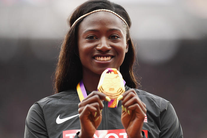 Tori Bowie, who captured gold as a sprinter in the Olympics and the world championships, died at age 32 from complications of childbirth, according to an autopsy report.