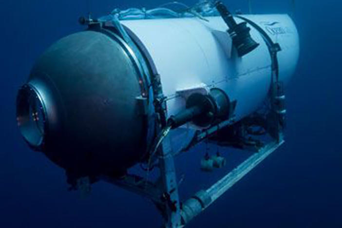 This undated photo provided by OceanGate Expeditions in June 2021 shows the company's Titan submersible.