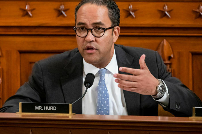 Then-Rep. Will Hurd, R-Texas, participates in a hearing before the House Intelligence Committee on Capitol Hill in November 2019. Hurd said Thursday he is running for president.