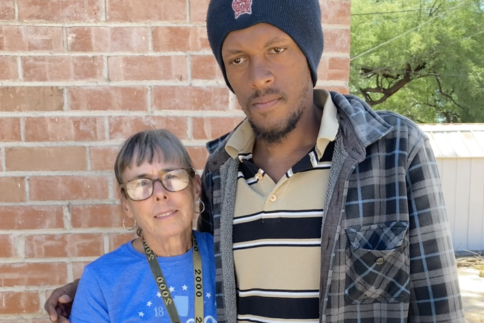 Barbara Romero and her son Daniel.