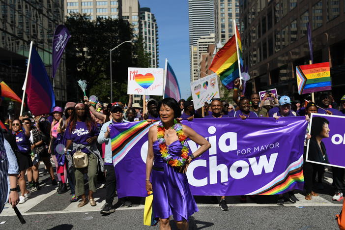 Chow takes part in the annual Toronto Pride Parade on June 25.