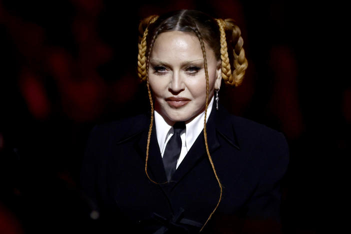 The performer Madonna, onstage at the 65th Grammy Awards ceremony in Los Angeles in February.