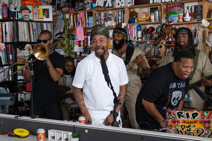 Juvenile performs at NPR's Tiny Desk in Washington, DC on June 14, 2023. (Catie Dull/NPR)