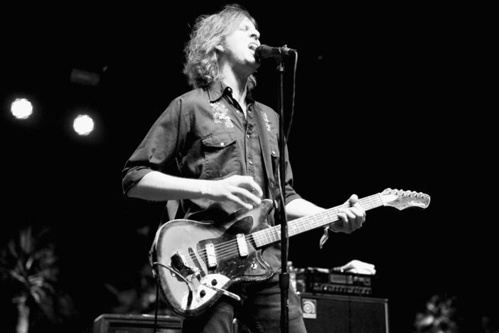 Rick Froberg performs with Drive Like Jehu at Coachella in Indio, Calif., in April 2015. The musician died Friday, according to his longtime collaborator John Reis.