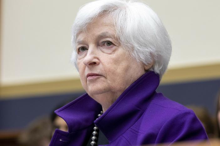 Treasury Secretary Janet Yellen is shown testifying before the House Financial Services Committee during a hearing regarding the state of the international financial system at the Capitol in Washington, Tuesday, June 13, 2023.