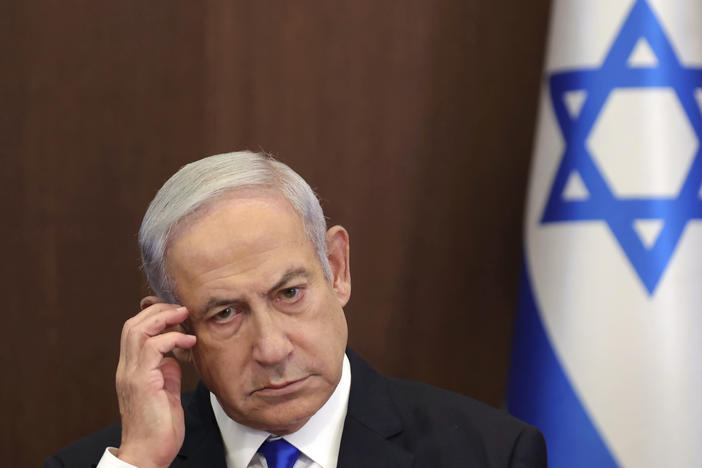 Israeli Prime Minister Benjamin Netanyahu attends a weekly cabinet meeting in Jerusalem, on June 25. Netanyahu's office says he has been rushed to a hospital but that he is in "good condition" as he undergoes a medical evaluation.
