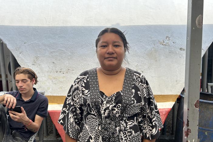 Liseth traveled alone from Venezuela to try to reach the U.S. Now she waits across the border in Nogales, Mexico, to get an asylum appointment through the CBP One app.