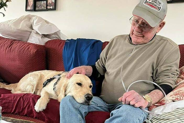 Howard Houlden got hospital-at-home care for covid, COPD and congestive heart failure. Though he has since died, his daughter, Lori Girard, says it likely extended his life and helped him enjoy himself.