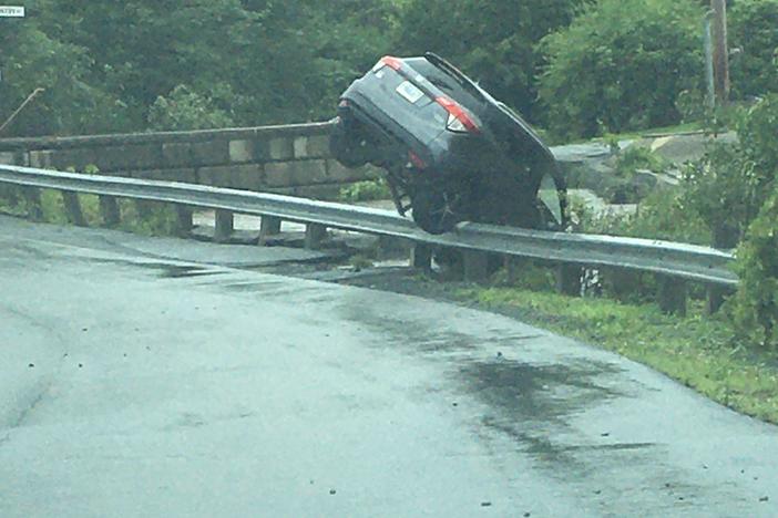 Halifax Councillor Lisa Blackburn saw the wreckage in Middle Sackville, Nova Scotia, while surveying the damage in her community on Saturday afternoon.