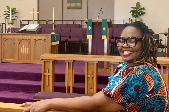 Rev. Kimberly Scott is the newly-installed pastor at Grace United Methodist Church in South Los Angeles. She decided to stay in the church, believing a change for greater LGBTQ acceptance is coming.