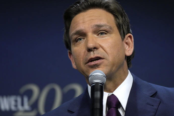 Florida Gov. Ron DeSantis, a Republican presidential candidate, was in a car accident in Tennessee on Tuesday as he traveled to a presidential campaign event, but he wasn't injured, his campaign says.