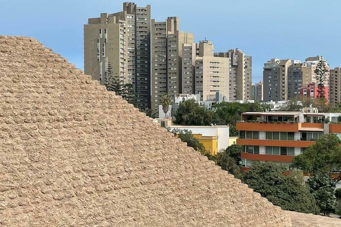 The Huallamarca pyramid sits in Lima's upscale San Isidro neighborhood, surrounded by homes, embassies and high rises.