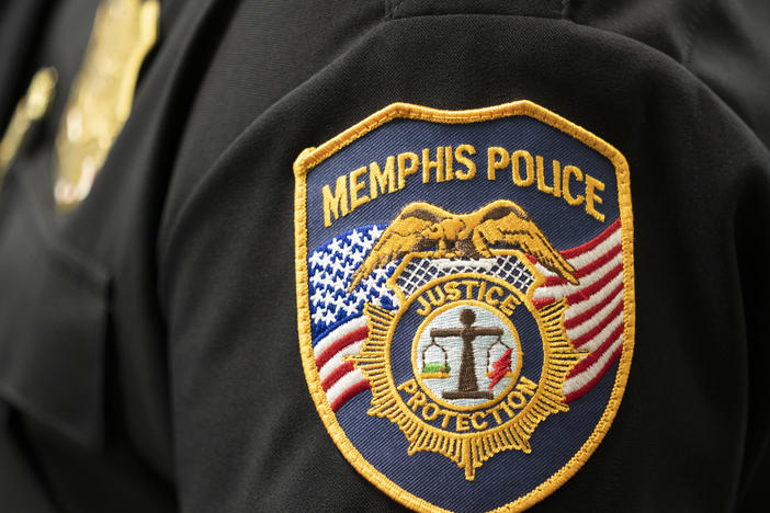 A patch of the Memphis Police Department pictured on May 18, 2023 in Nashville, Tenn.