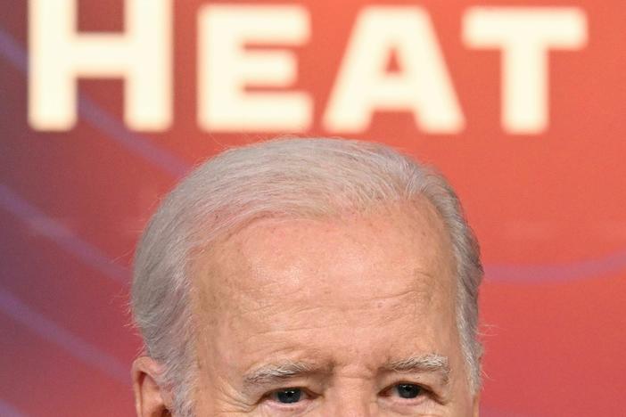 President Biden speaks about the heat wave on July 27, 2023. He announced some new measures to address extreme heat, including more inspections to protect workers.