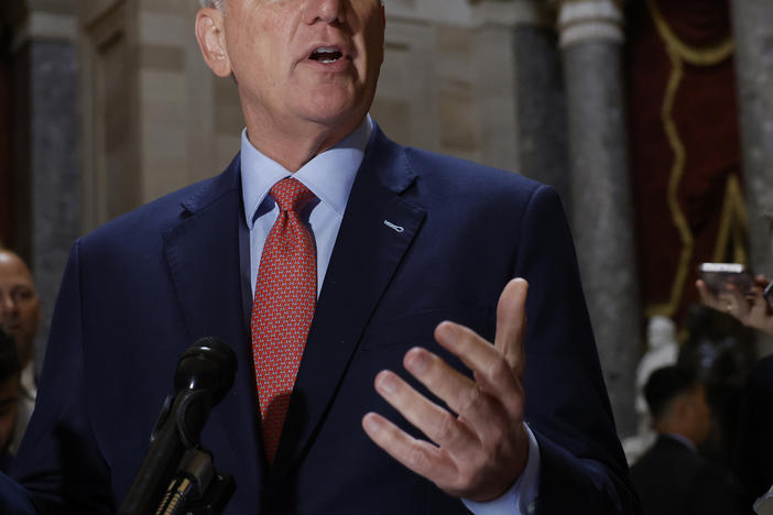 House Speaker Kevin McCarthy speaks to members of the media at the U.S. Capitol in Washington, D.C., on May 24, 2023.