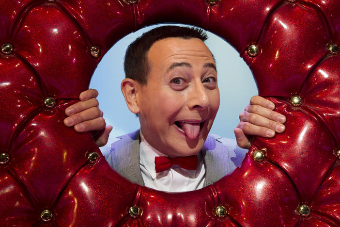 Paul Reubens poses after a performance of <em>The Pee-wee Herman Show</em> on Broadway in October 2010.