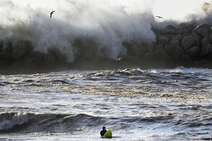 A series of storms brought massive, damaging waves to much of the California coast earlier this year. The pier in Ventura, Calif., was damaged by the waves.