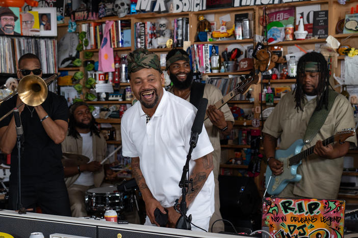 Juvenile performs at NPR's Tiny Desk in Washington, D.C., on June 14, 2023.