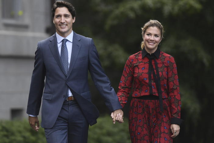 Canada's Prime Minister Justin Trudeau and his wife, Sophie Gregoire Trudeau, arrive at Rideau Hall in Ottawa, Ontario, Sept. 11, 2019. The Canadian prime minister and his wife announced Wednesday, Aug. 2, 2023, that they are separating after 18 years of marriage.