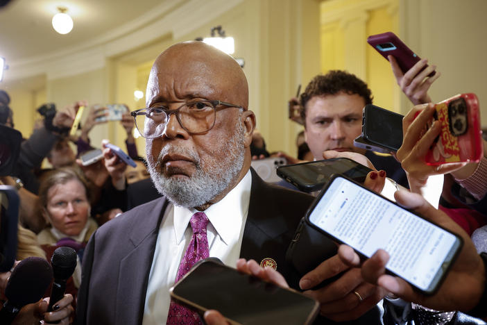 U.S. Rep. Bennie Thompson (D-MS), Chair of the House Select Committee to Investigate the January 6th Attack on the U.S. Capitol, speaks to the media after the committee voted to subpoena former President Donald Trump.