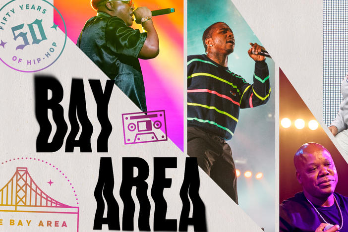 E-40, Lil B, Too $hort and Kamaiyah. Collage by Jackie Lay / NPR.