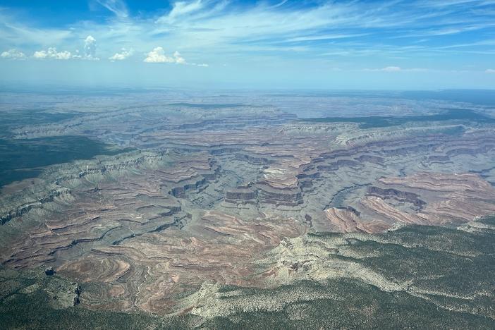 A portion of Grand Canyon National Park and the newly designated Baaj Nwaavjo I'tah Kukveni – Ancestral Footprints of the Grand Canyon National Monument