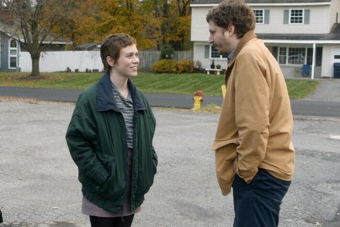 Hannah Gross, Sophia Lillis and Michael Cera play grown siblings in <em>The Adults.</em>