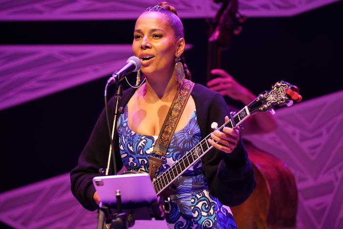 Rhiannon Giddens performs at 'A New York Evening With Rhiannon Giddens' at National Sawdust on August 17, 2023 in New York City. In this interview with NPR's Michel Martin, she reflects on her new album and more.