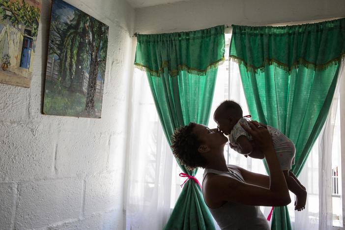 Naomi and Zenoah in Grieta Court. 2019. Manenberg, South Africa.
