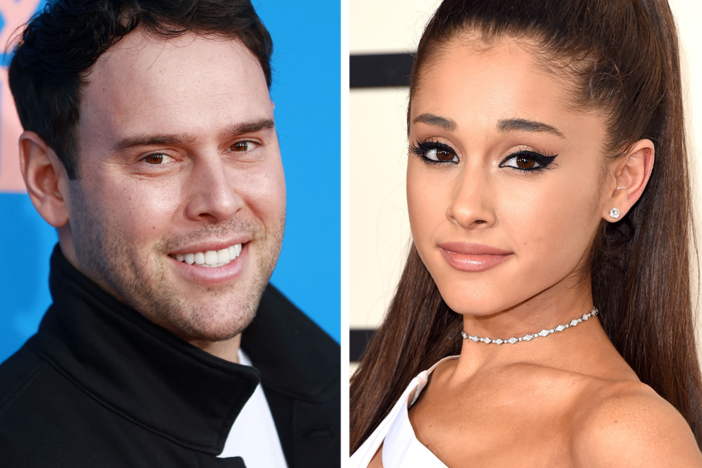 Demi Lovato, Scooter Braun and Ariana Grande.