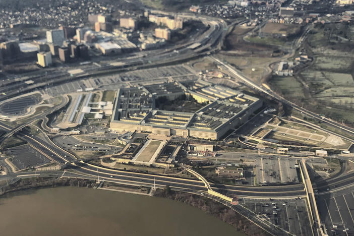 The Pentagon is seen in this aerial view in Washington, Jan. 26, 2020.